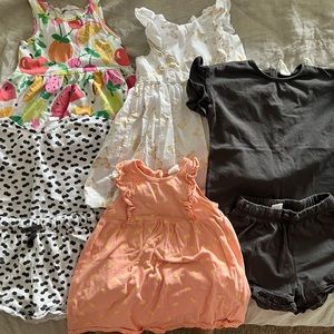 Girls Toddler H&M bundle size 18-24m dress shorts t-shirt